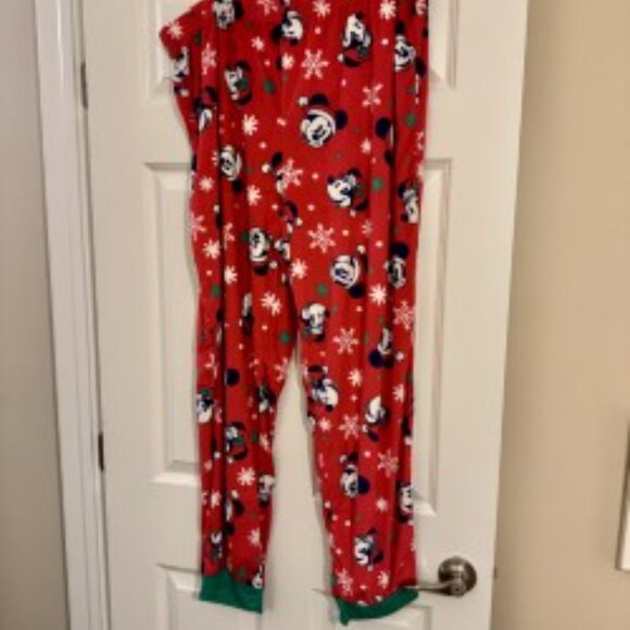 NWT Disney Mickey Mouse Minnie Mouse Men's Pajama Top & Pajama Bottoms Set PJs L - Picture 3 of 4